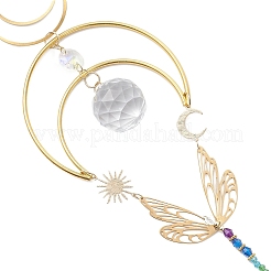 Латунные соединительные элементы и стеклянные подвески для окон&nbsp;HJEW-JM04729