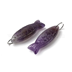 Резные подвески из натурального аметиста&nbsp;G-G314-01P-08