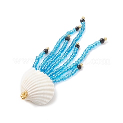 Подвески в виде черепа медузы из окрашенной синтетической бирюзы&nbsp;PALLOY-MZ00871-04