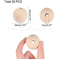 Незаконченные деревянные бусы&nbsp;WOOD-PH0008-17