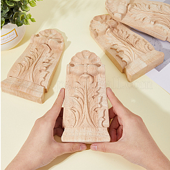 Applique onlay sculpté en bois de caoutchouc&nbsp;AJEW-WH0248-463