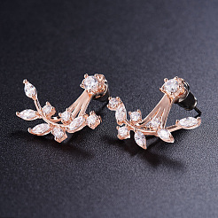 Orecchini pendenti alla moda in ottone placcato oro 18k&nbsp;JE323A