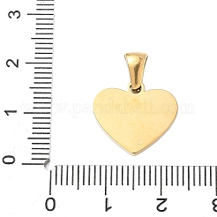 Acciaio inossidabile 304 pavé naturale bianco conchiglia a forma di cuore con ciondoli a fetta iniziale&nbsp;STAS-R168-25G-G