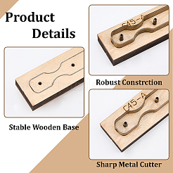 Stanzform zum Ausstanzen von Schlüsselanhängern aus Holz und Leder für DIY-Bastelarbeiten&nbsp;DIY-WH20130-136