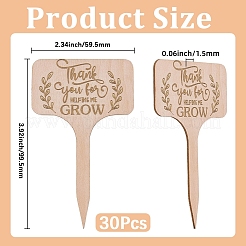 30 étiquette de plante en bois&nbsp;DIY-GF0014-19A