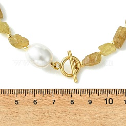Collares de apatita amarilla natural en bruto&nbsp;NJEW-JN06638