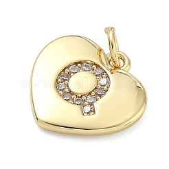 Pendentifs en laiton zircon cubique transparent&nbsp;KK-D229-01G-17