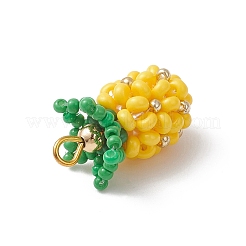 Подвески из латунного стекла с бусинами&nbsp;PALLOY-MZ01107