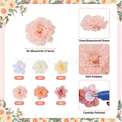 6 Uds. Accesorios de adorno de organza de 6 colores&nbsp;DIY-TA0006-50A