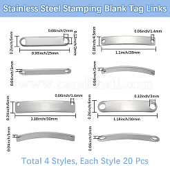 80 шт. 4 стиля 201 звеньев/соединителей из нержавеющей стали&nbsp;STAS-BBC0007-43