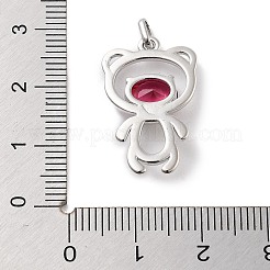 Стеклянные подвески из латуни с покрытием стойки&nbsp;KK-Z071-46P-01