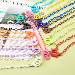 13 stücke 13 farben personalisierte abs kunststoff kabelkette halsketten&nbsp;NJEW-JN03483