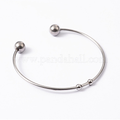 Anlaufbeständige Mode 304 Edelstahl Manschettenarmreifen Drehmomentarmreifen&nbsp;X-BJEW-H473-01P