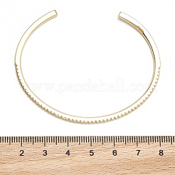 Прозрачный кубический цирконий открытый браслет-манжета&nbsp;LS-BJEW-M231-07G