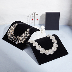 Espositore per gioielli con collana di flanella e carta&nbsp;ODIS-WH0020-72
