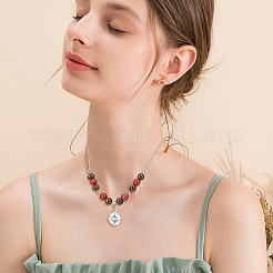140 pièce 7 styles de perles de chakra en améthyste naturelle&nbsp;G-PA0001-93B