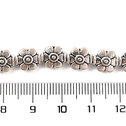 Тибетский стиль цветок сплава шарик нити&nbsp;TIBEB-O007-04-NR