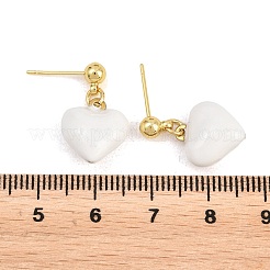 Orecchino a bottone in ottone smaltato&nbsp;EJEW-Z164-19G