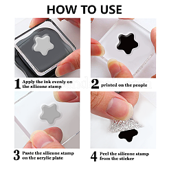 4 шт. 4 стиля человеческих пластиковых прозрачных штампов из ПВХ DIY-CA0006-64H