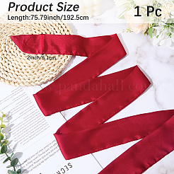 Длинный полиэстеровый шелковый шарф для женщин и девочек&nbsp;AJEW-WH20022-48C