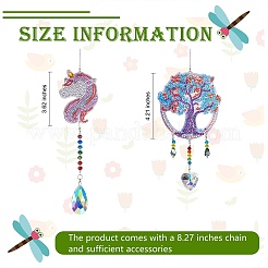2 Sets 2-Stil-DIY-Diamantmalerei-Windspiel-Kits&nbsp;DIY-SZ0007-54