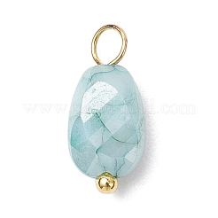 20 шт. непрозрачные стеклянные подвески с эффектом кракле&nbsp;PALLOY-JF03952-01