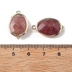 Натуральные смешанные драгоценные камни ограненные овальные подвески-соединители&nbsp;G-H323-02G