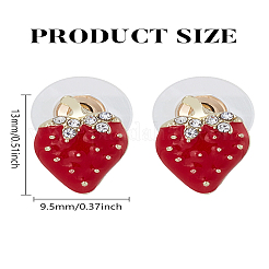 1 пара серег-гвоздиков из цинкового сплава с эмалью&nbsp;EJEW-LP0009-14