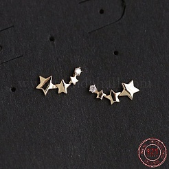 Orecchini a bottone con stella in argento sterling placcato rodio&nbsp;STER-BB71180-A