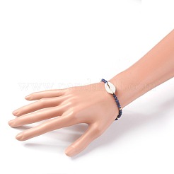 Натуральный лазурит (окрашенный) плетеные браслеты из бисера&nbsp;BJEW-JB04079-02