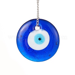Décorations faites à la main au chalumeau et pendentif mauvais œil en résine&nbsp;HJEW-C001-02