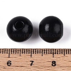 Круглые бусины из натурального дерева схима&nbsp;WOOD-A018-12mm-03-1