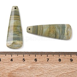 Anhänger aus natürlichem indischem grünem Linienjaspis&nbsp;G-Z151-02A