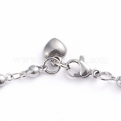 Chaînes de cheville à maillons en acier inoxydable 304 anti-ternissement&nbsp;X-AJEW-G026-03P
