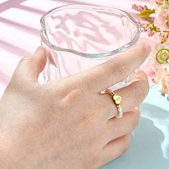 Bagues en perles d'eau douce naturelles et perles en acier inoxydable 304&nbsp;RJEW-FS00001-02