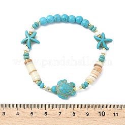 Dehnbare Armbänder aus natürlichen Süßwassermuscheln&nbsp;BJEW-JB13810-02