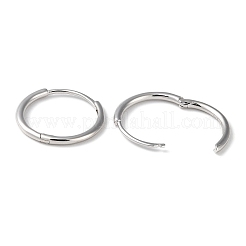 Orecchini a cerchio huggie in argento sterling placcati in rodio anti-ossidazione 925&nbsp;STER-D016-03D-P
