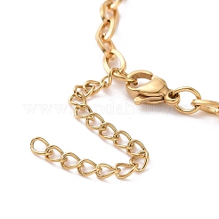 Bracelet chaîne en acier inoxydable 304 plaqué sous vide PVD pour hommes et femmes&nbsp;BJEW-E031-05D-G