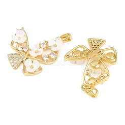 Латунные микропаве прозрачные подвески с фианитом&nbsp;KK-H262-16G