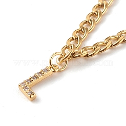 Juegos de collar con colgante de letras cruzadas y mixtas&nbsp;NJEW-JN03505