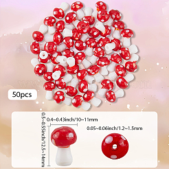 50 шт. нити бусин лэмпворк ручной работы в виде гриба&nbsp;LAMP-LT0001-06B