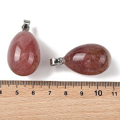 Natürliche Erdbeer-Quarz-Anhänger&nbsp;GG-K002-08A-15