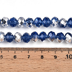 Chapelets de perles en verre transparent électrolytique&nbsp;EGLA-A034-T8mm-M03