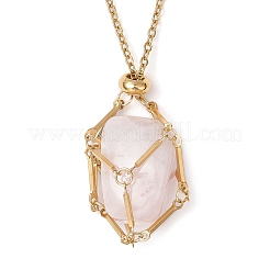 304 нержавеющая сталь макраме мешочек пустой держатель для камней изготовление ожерелья&nbsp;NJEW-JN05236-01