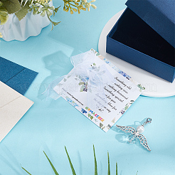 Украшение для букета невесты из стекла и сплава в виде ангела&nbsp;HJEW-GO00083