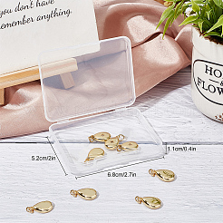 12pcs latón micro pavimentar colgantes de circonita cúbica transparente&nbsp;ZIRC-BBC0003-70