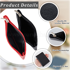 2 шт. 2-цветные чехлы из искусственной кожи с принтом личи на молнии&nbsp;ABAG-CP0001-08B