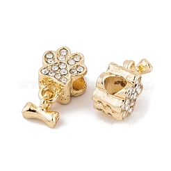 Europäische baumelnde charme der zahnstangenüberzuglegierung strass&nbsp;FIND-C055-19G-01