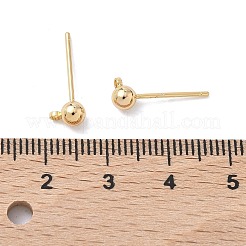 Застежки для круглых латунных сережек-гвоздиков&nbsp;XGR0051G-39G