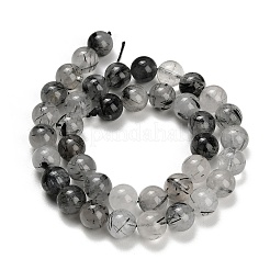 Natürliche schwarze Turmalinquarzperlenstränge&nbsp;GG-CBA20C8-A01-8MM